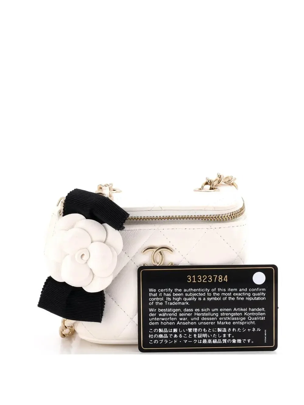 Chanel Camellia Bow Vanity Case With #279516C30B